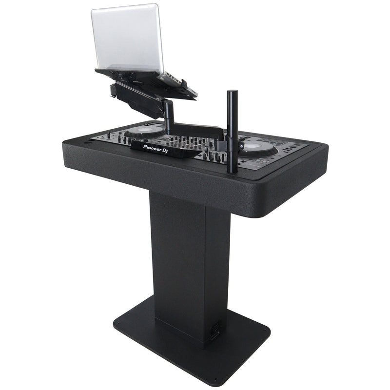 ProX XZF-DJCTBL Control Tower DJ Podium for Pioneer DDJ-REV7 XDJ-XZ DDJ-1000 RANE One (Black Finish)