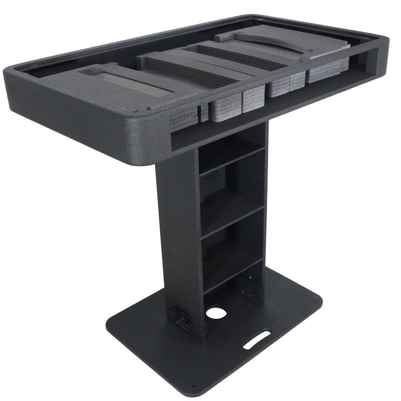 ProX XZF-DJCTBL Control Tower DJ Podium for Pioneer DDJ-REV7 XDJ-XZ DDJ-1000 RANE One (Black Finish)