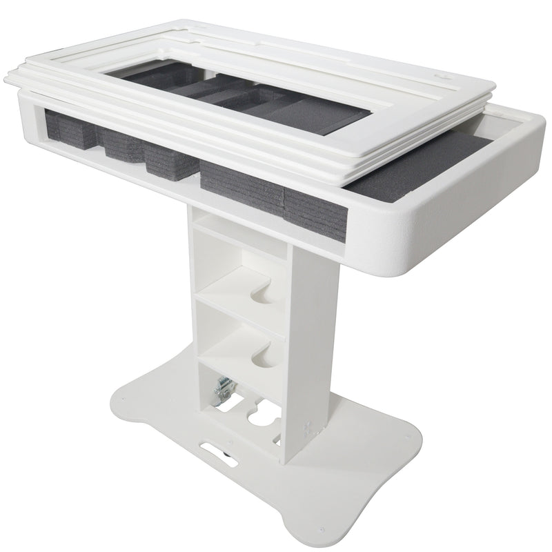ProX XZF-DJCTW Control Tower DJ Podium for Pioneer DDJ-REV7 XDJ-XZ DDJ-1000 RANE One (White Finish)