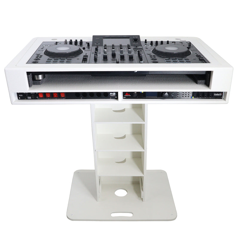 ProX XZF-DJCTW2UCASE Control Tower DJ Podium 2x 1U Rack Space w/Road Cases
