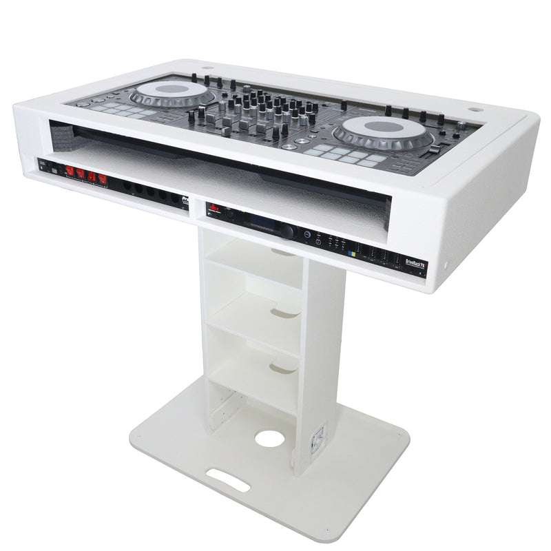 ProX XZF-DJCTW2UCASE Control Tower DJ Podium 2x 1U Rack Space w/Road Cases