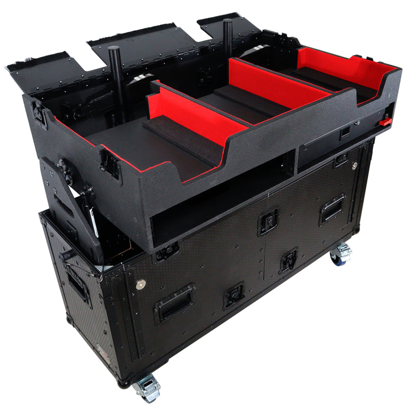 ProX XZF-DNSC6000 Flip-Ready Easy Retracting Hydraulic Lift Case for Denon DJ SC 6000 PRIME and X1850 PRIME