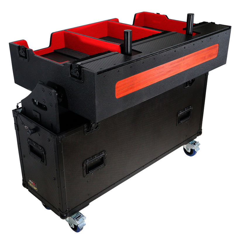 ProX XZF-DNSC6000 Flip-Ready Easy Retracting Hydraulic Lift Case for Denon DJ SC 6000 PRIME and X1850 PRIME