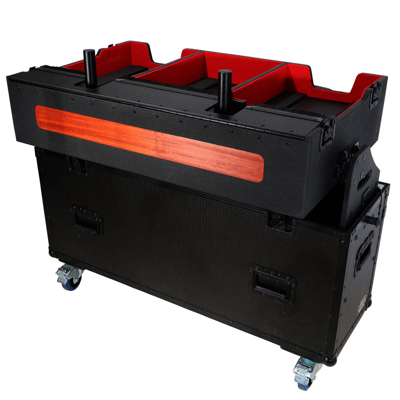 ProX XZF-DNSC6000 Flip-Ready Easy Retracting Hydraulic Lift Case for Denon DJ SC 6000 PRIME and X1850 PRIME