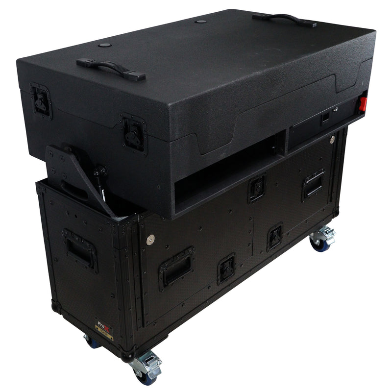 ProX XZF-DNSC6000 Flip-Ready Easy Retracting Hydraulic Lift Case for Denon DJ SC 6000 PRIME and X1850 PRIME
