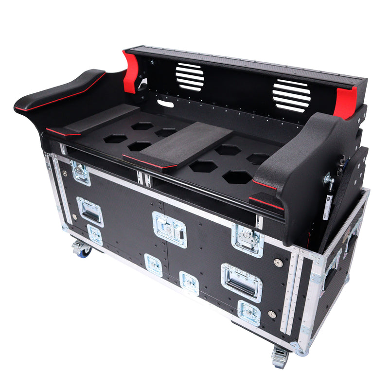 ProX XZF-MID-PRO2 For MIDAS PRO2 Flip-Ready Hydraulic Console Easy Retracting Lifting 1U Rack Space Case by ZCASE