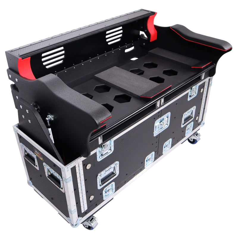 ProX XZF-MID-PRO2 For MIDAS PRO2 Flip-Ready Hydraulic Console Easy Retracting Lifting 1U Rack Space Case by ZCASE