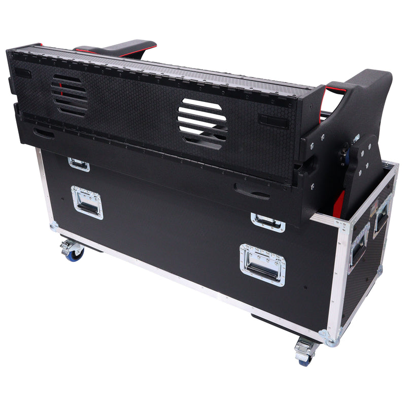 ProX XZF-MID-PRO2 For MIDAS PRO2 Flip-Ready Hydraulic Console Easy Retracting Lifting 1U Rack Space Case by ZCASE