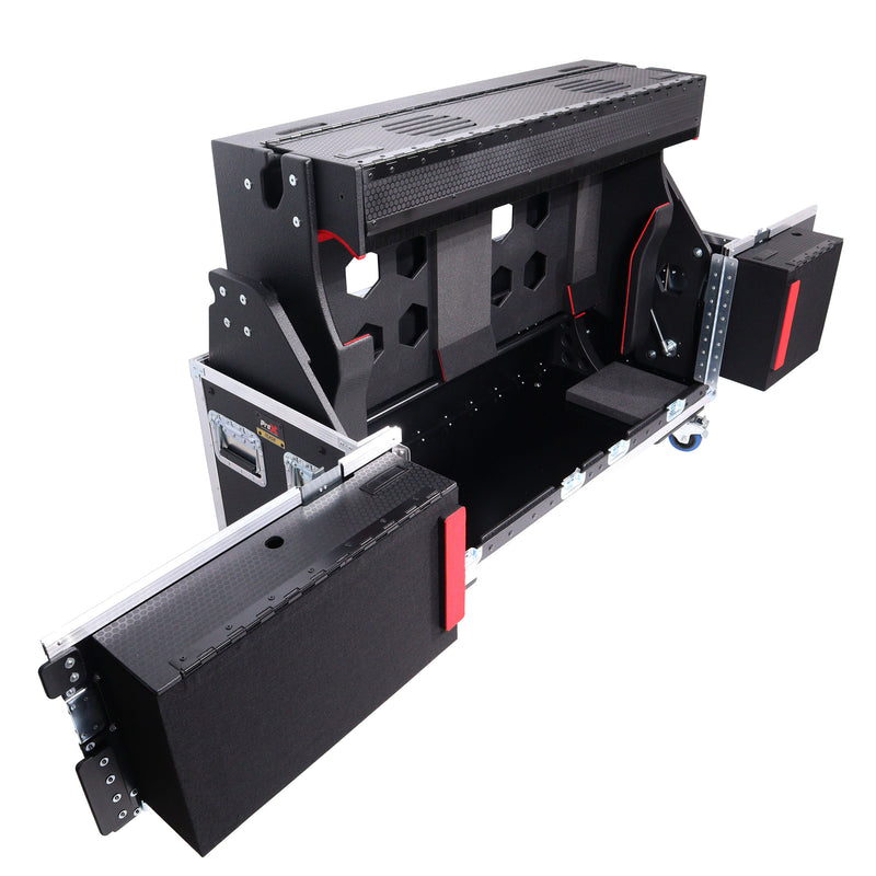 ProX XZF-MID-PRO2 For MIDAS PRO2 Flip-Ready Hydraulic Console Easy Retracting Lifting 1U Rack Space Case by ZCASE