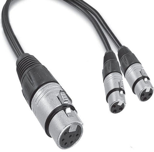 Pro Intercom YC6 Two 3-Pin Female XLRs to One 6-Pin Female XLR