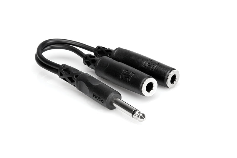 Hosa YPP-111 1/4 in TS to dual 1/4 in TSF - Red One Music