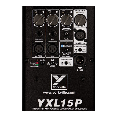 Yorkville YXL15P Haut-parleur à gamme complète alimenté 1000 W - 15"