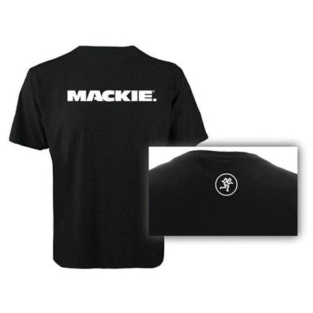 Mackie T-Shirt Plain Black w/ White Logo - Large