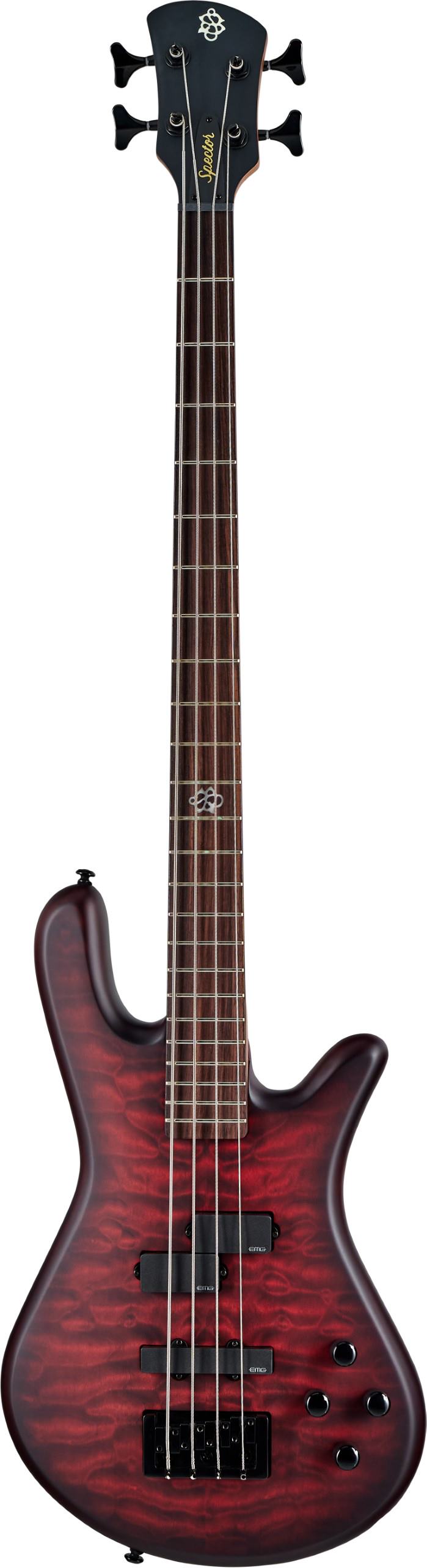 Spector NSPULSE4BCM NS Pulse Electric Bass w/ EMG Pickups - Black Cherry Matte