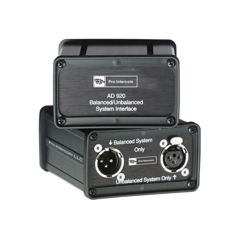 Adaptateur d'interface symétrique/asymétrique Pro Intercom AD920
