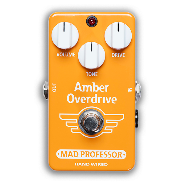 Professeur fou Amber Overdrive Guitar Effets pédale - Terre à main