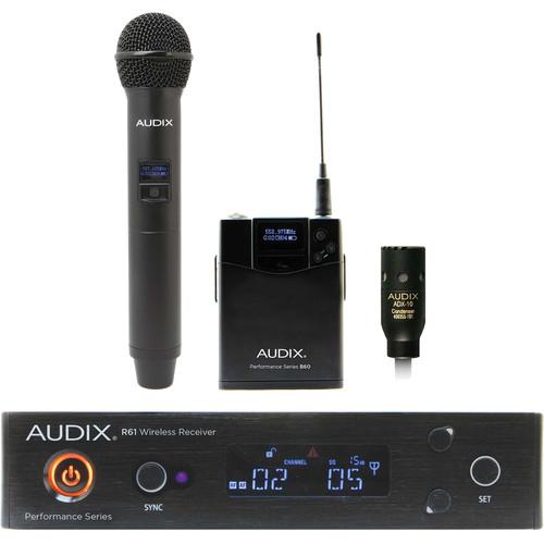 Audix Ap61 Om2 L10 R61 Receiver With Om2 Handheld Transmitter And B60 Bodypack - Red One Music