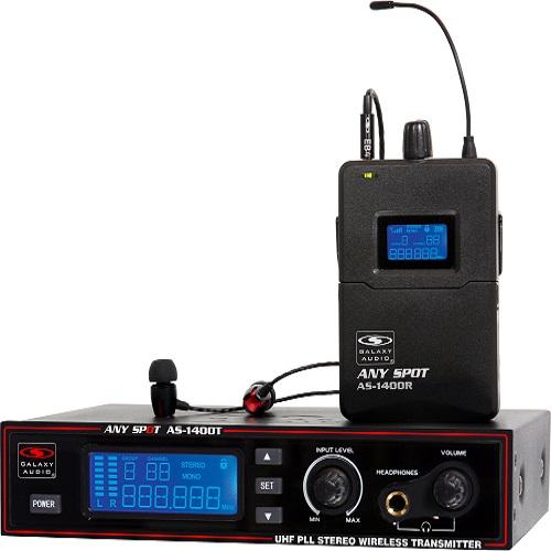 Galaxy Audio AS-1410 Any Spot 1400 Series Wireless Personal Monitor Web10 Band Pack - Red One Music