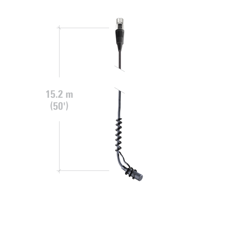 Audio-Technica ATND933AH Microphone suspendu à condensateur cardioïde avec module d'alimentation de sortie réseau Dante™ - Directivité hypercardioïde, 100°
