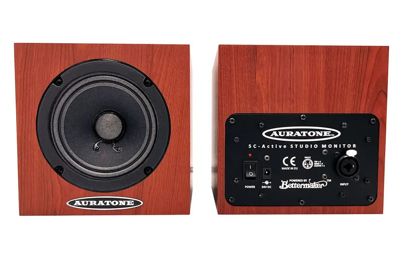 Auratone 5C Active Super Sound Cube Reference Monitor (Woodgrain, Single) - 4.5"