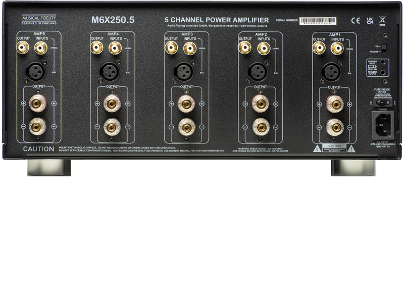 Musical Fidelity MUFPOWM6255BK 5 Channel Class A/B Amplifier (Black)