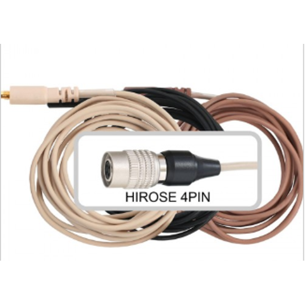 Galaxy Audio CBLAT-BK Cable for HSM8 & ESM8 w/ Hirose 4 Pin for Audio Technica Systems - Black