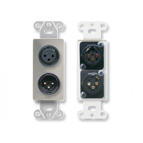 RDL DS-XLR2 XLR Male and Female Decora Wall Plate