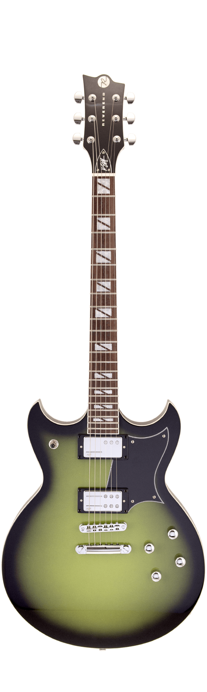 Guitare électrique semi-creuse en érable massif Reverend KYLE SHUTT SIGNATURE (Avocado Burst)