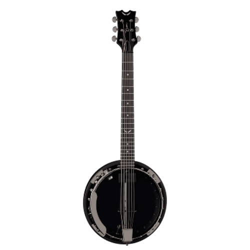 Dean Bw6E Bc Backwoods 6 Banjo Wpickup Black Chrome - Red One Music