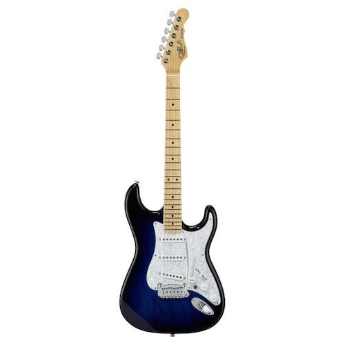 G&L FULLERTON DELUXE S-500 Blue Burst With Maple Fingerboard - Red One Music