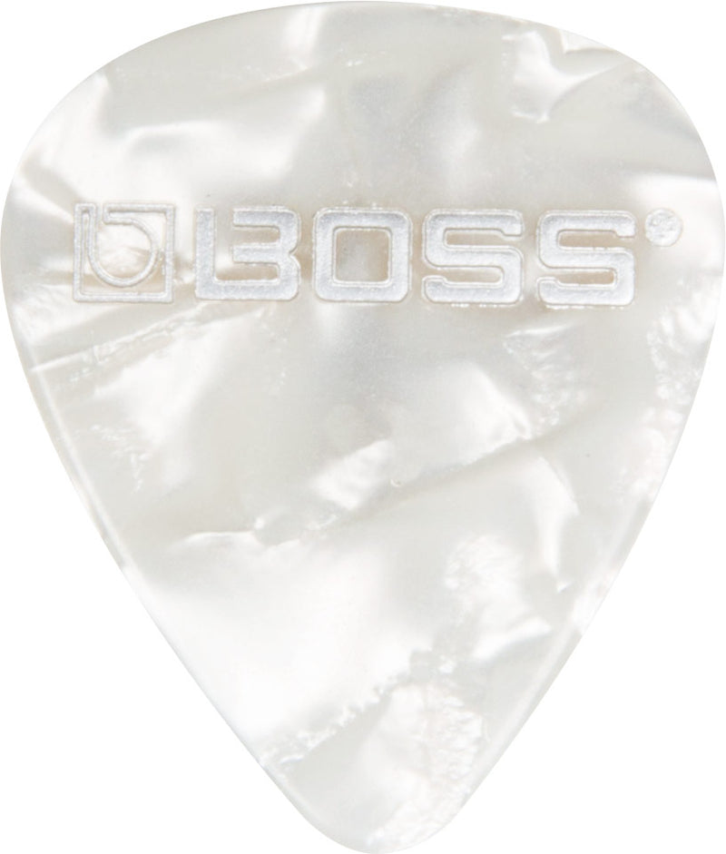 BOSS BPK-12-WT GUITATURE CELULOID MINDE (White Pearl, 12 pack)