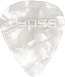 BOSS BPK-12-WHT GUITARE CELLULOID HARD (White Pearl, 12 pack)