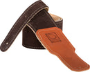 Boss BSS-25-BRN Premium Suede Guitar Strap - 2.5", Brown