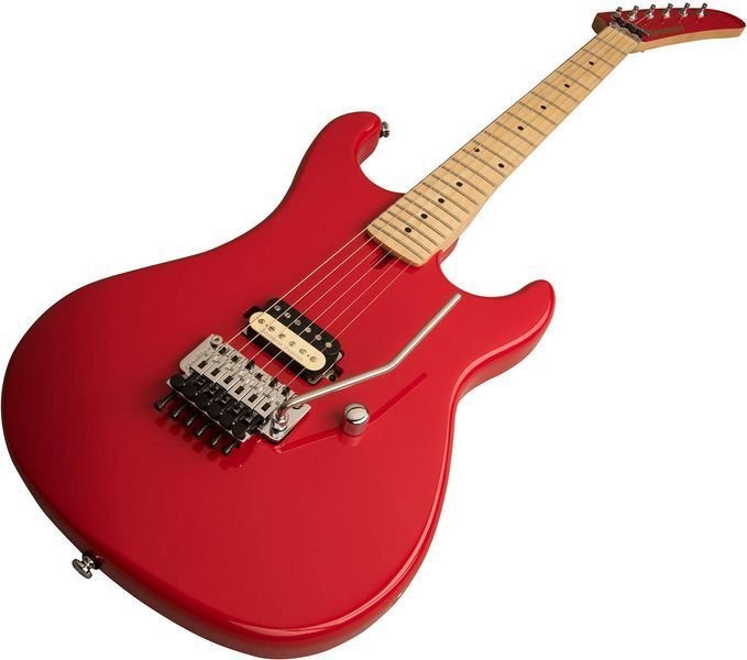 Kramer K84ARACF The 84 Guitare électrique avec simple Seymour Duncan Humbucker – Rouge radiant