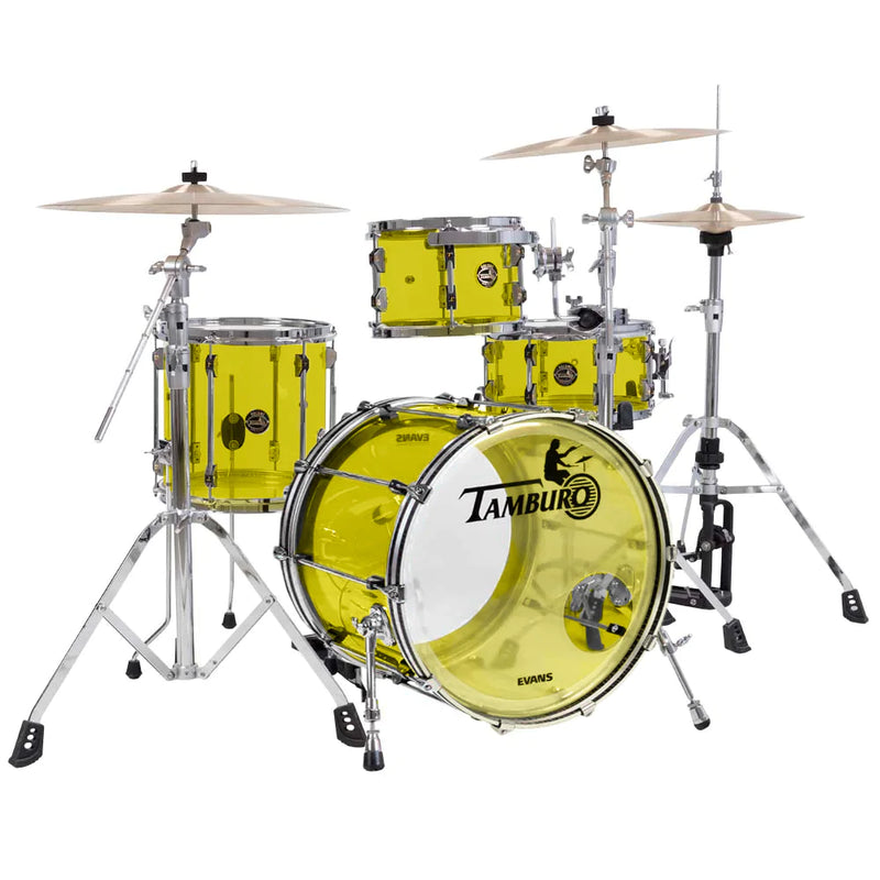 TAMBURO TB VL418YW Volume Series Série 4 pièces Pack de coque sans couture-acrylique avec tampon et tambour de 18 "- Jaune