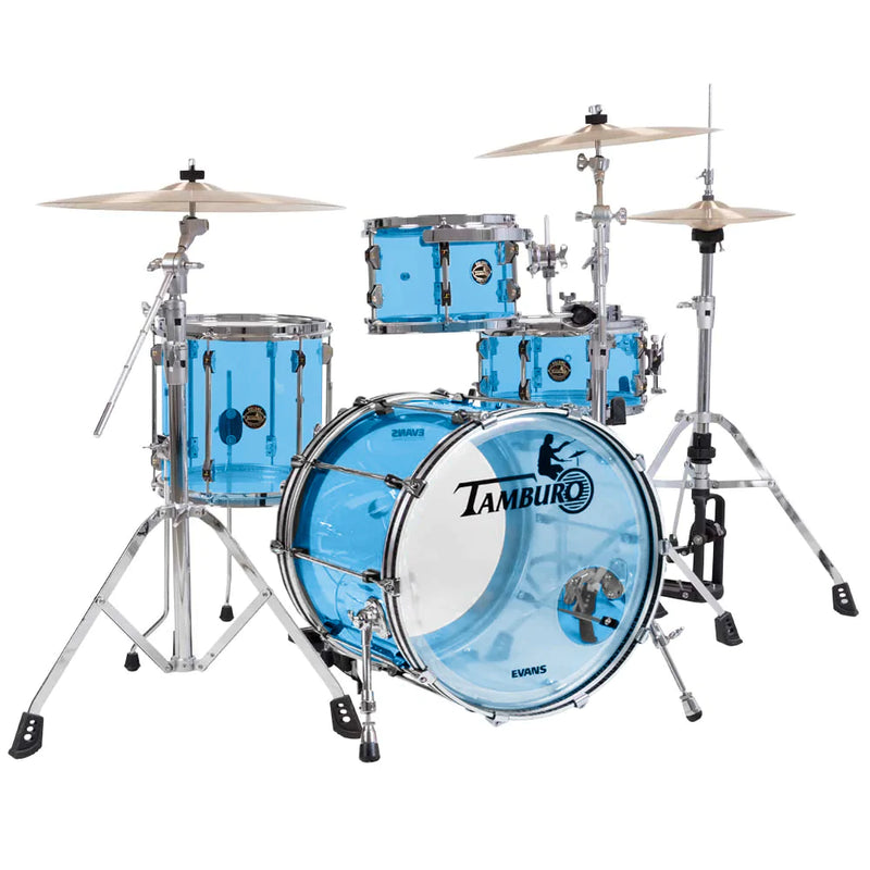 Tamburo TB VL416BL VOLUME SÉRIE 4 pièces Pack de coque sans couture-acrylique avec tampon et tambour de 16 "- bleu