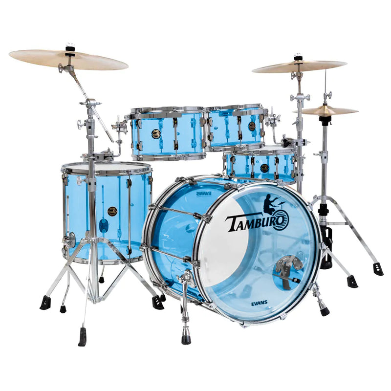 Tamburo TB VL522BL VOLUME Série 5 pièces Pack de coquille sans couture-acrylique avec caisse claire et tambour de 22 "- bleu