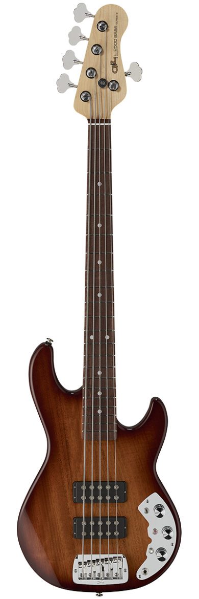 G&L FULLERTON DELUXE L2500 CLF Okoume Body w/ Caribbean Rosewood Fretboard Electric Bass Guitar - Old School Tobacco Burst