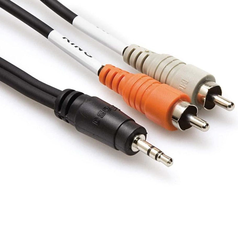Hosa Technology Cmr-225 3.5Mm To Dual Rca Male Stereo Audio Cable 25 - Red One Music