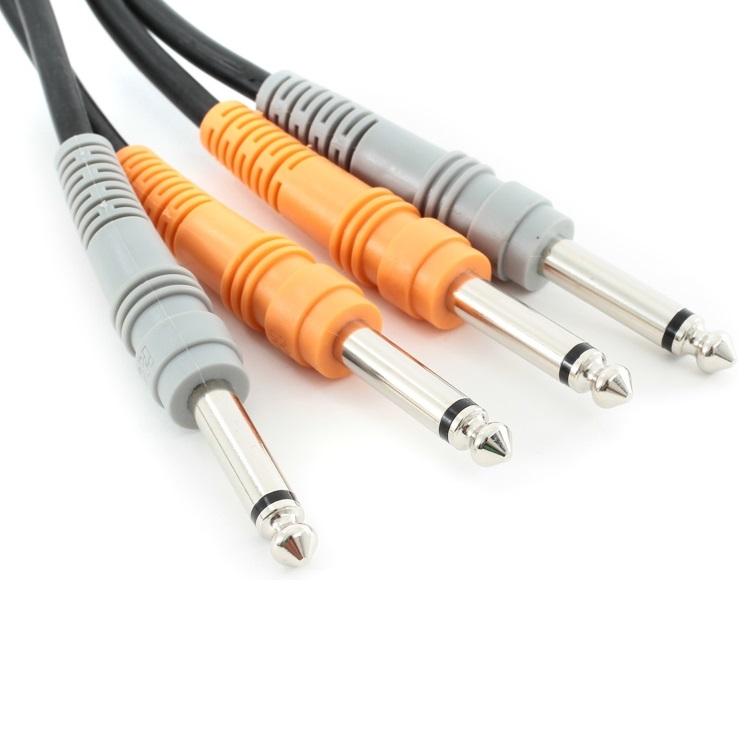 Hosa Technology Cpp-201 Two 14 Phone Male To Two 14 Phone Male Unbalanced Cable Molded Plugs - 33 - Red One Music