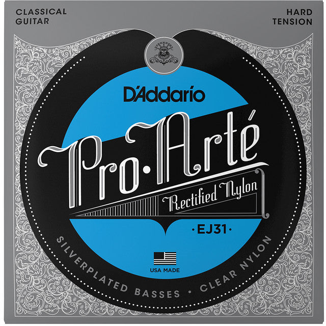 D'Addario EJ31 EJ Classic Rectified Nylon Guitar Strings Hard Tension