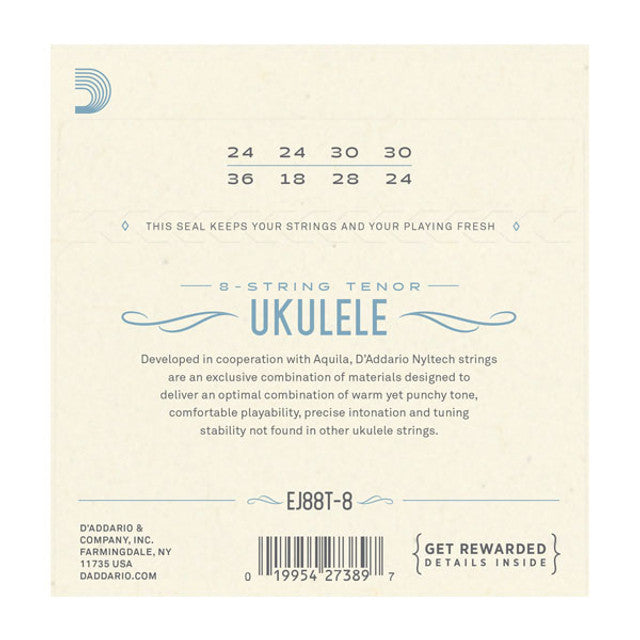 D'Addarrio EJ88T-8 Nyltech 8-String Tenor Ukulele Strings