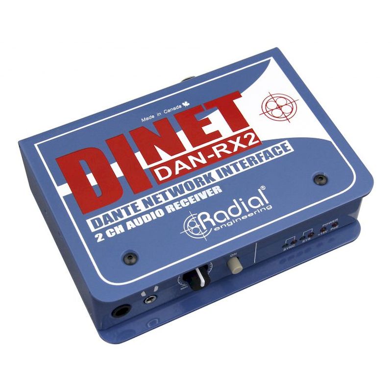 Récepteur Dante Dante Danet Dant Dan-Rx2 ​​à 2 canaux