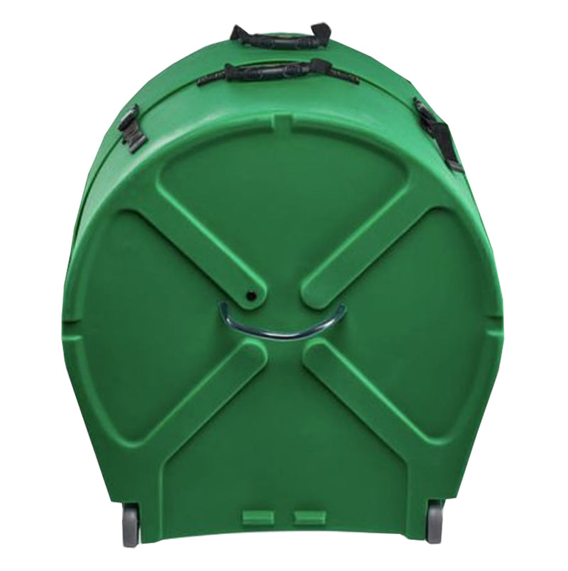 Hardcase HNP18BDG 18" Bass Drum Case with Wheels and Pull Handle (Dark Green)