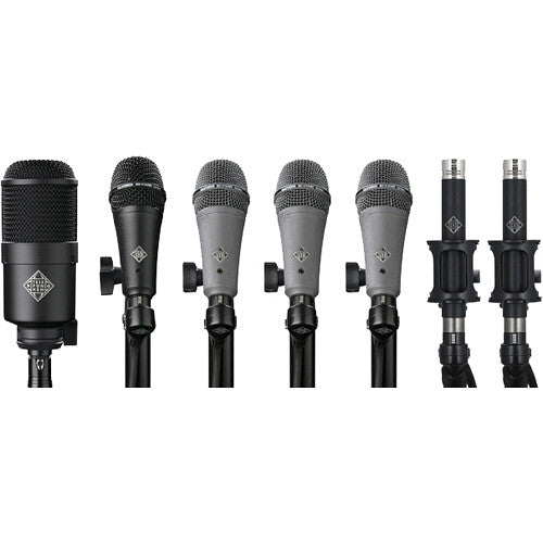 Telefunken DC7 Condenser & Dynamic Microphone System for Drum Kits (7 Mics) - Red One Music