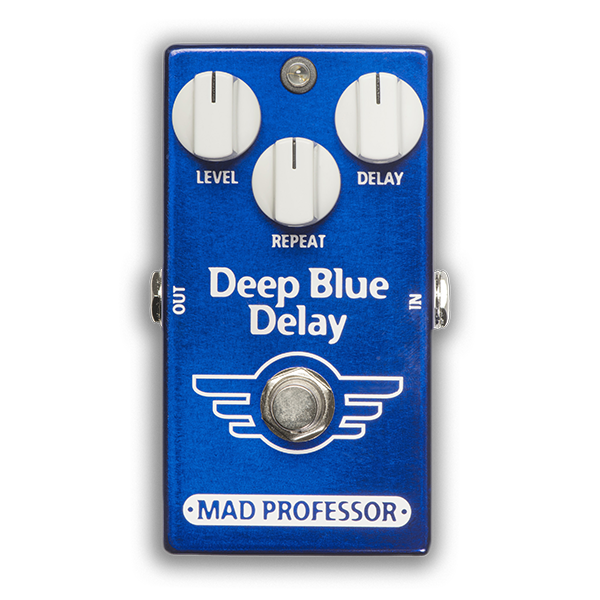 Pédale de guitare de retard bleu profond de professeur fou Deep