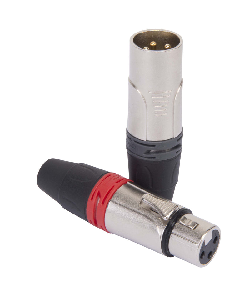 DieHard DHFXMX3NK ONEHERO Female 3-pole XLR Cable Mount Connector and Male 3-pole XLR Cable Mount - Nickel