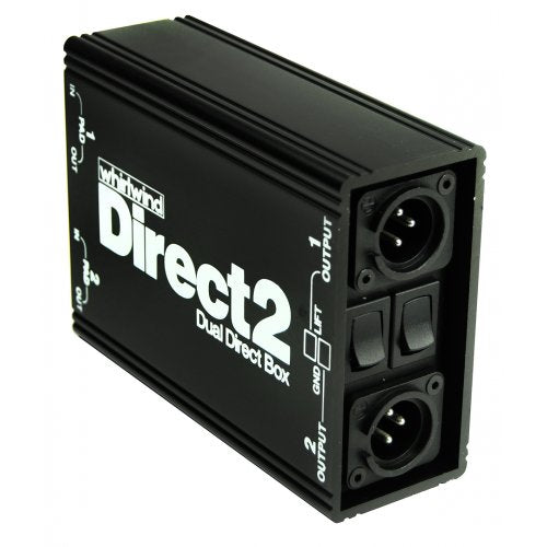 Whirlwind DIRECT2 Passive 2-Channel Direct Box - Red One Music