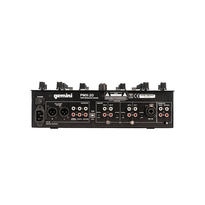 Gemini PMX20 4-Channel Mixer / DJ Controller