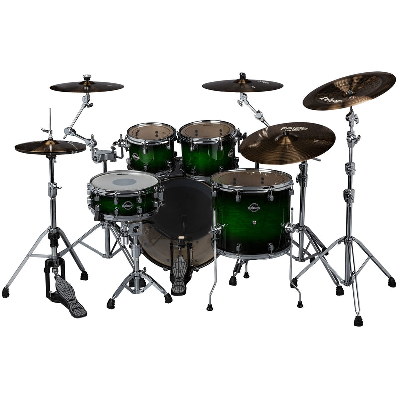 DDrum Dominion DM-ASH-522-GB Pack de 5 coques Dominion en bouleau avec placage en frêne Greenbust